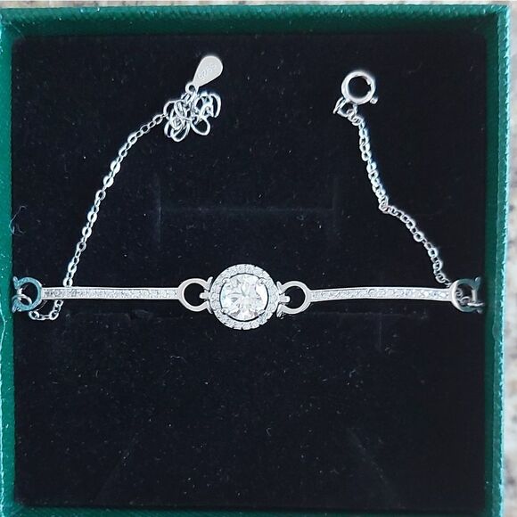 1 Carat Moissanite Bracelet 925 Sterling Silver - Picture 4 of 9
